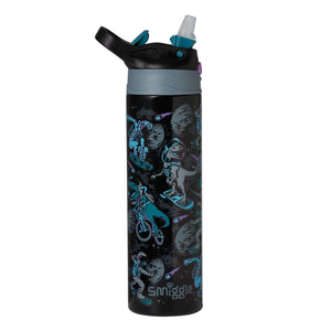 Smiggle - Better Together Termo de acero inoxidable de 520 ml con pajita