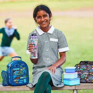 Smiggle - Better Together 650ML Botella de agua con pajita sin BPA
