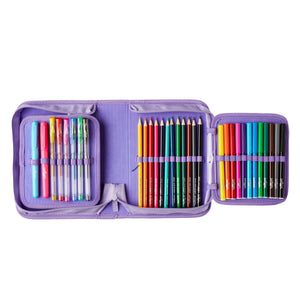Smiggle - Set de papelería Más allá de los unicornios, con lápices de colores y estuche