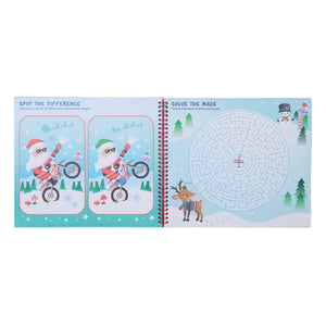 Smiggle - Cuaderno de actividades y pegatinas de Navidad mágica, libro de diversión de Año Nuevo