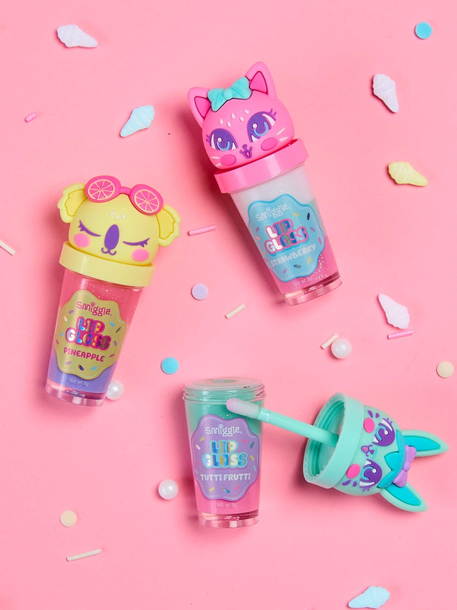 Smiggle - Brillo y Bálsamo Labial de Fresa para Niñas