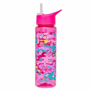 Smiggle - Botella de agua Dash sin BPA de 750 ml con pajita