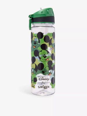 Smiggle - Botella de agua Mickey Disney de 650 ml sin BPA con pajita