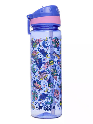 Smiggle - Botella de agua con pajita de 650 ml sin BPA
