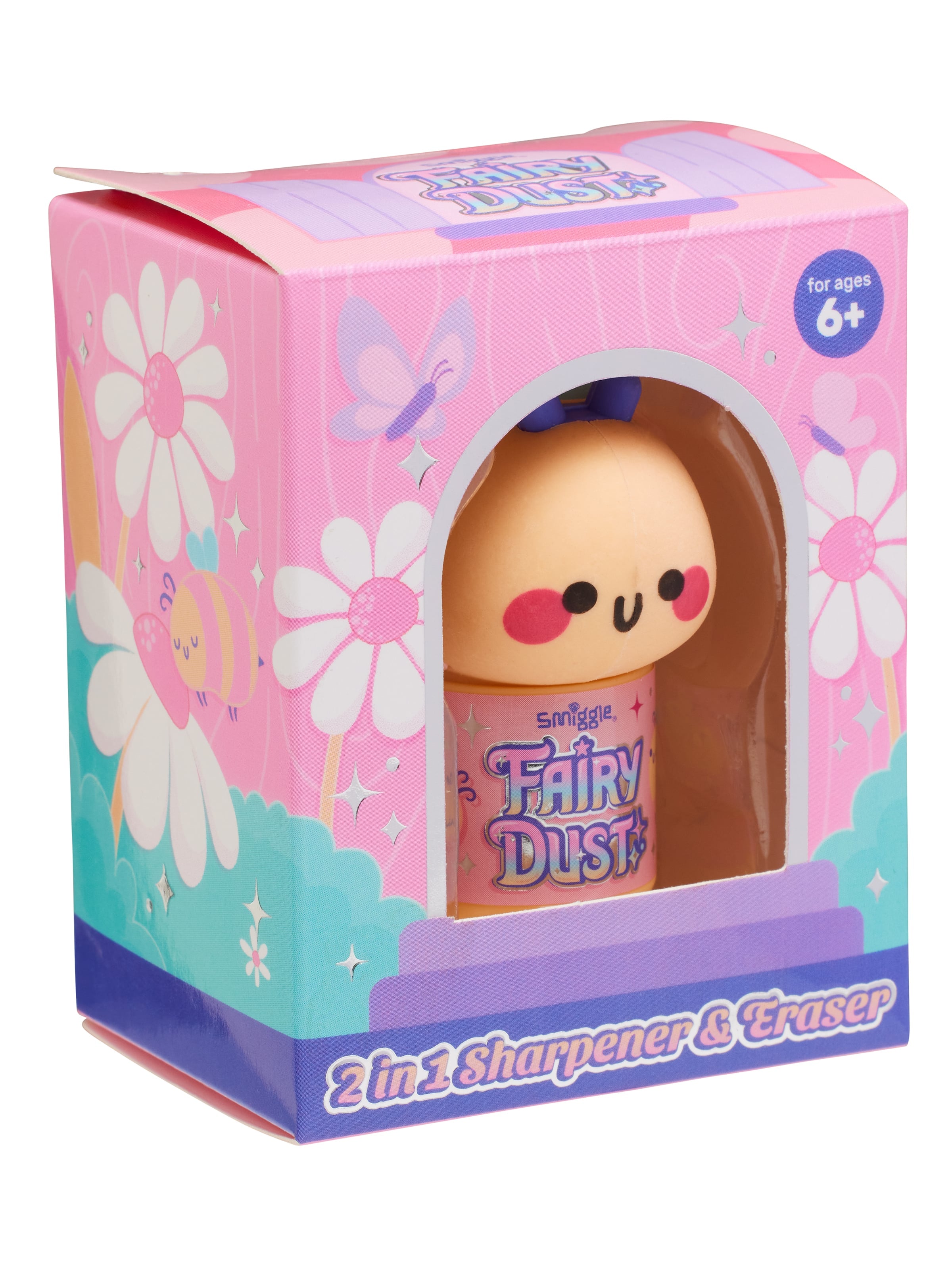 Smiggle - Sacapuntas y goma de borrar 2 en 1 Fairy Dust