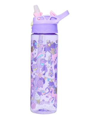 Smiggle - Botella de agua con pajita de 650 ml sin BPA Fun Fair