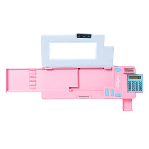 Smiggle - Estuche de lápices automático con calculadora y diseño Galaxy Happy Animals