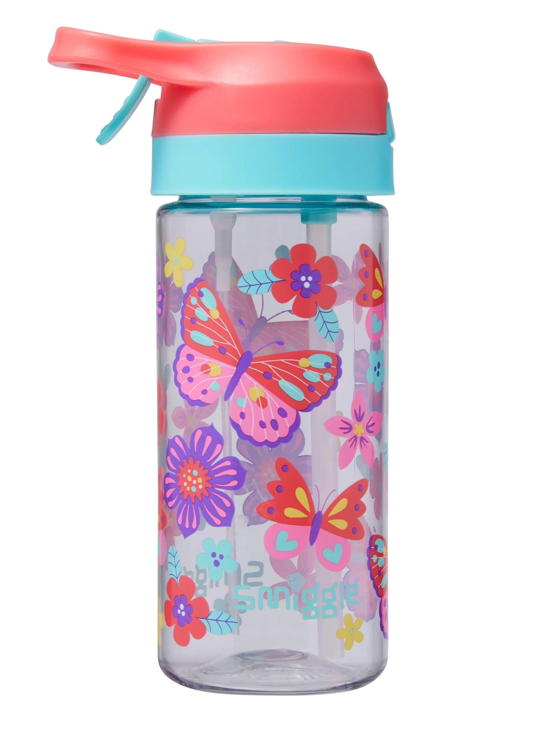 Smiggle - Botella de agua automática con pajita y pulverizador Hali Junior de 440 ml