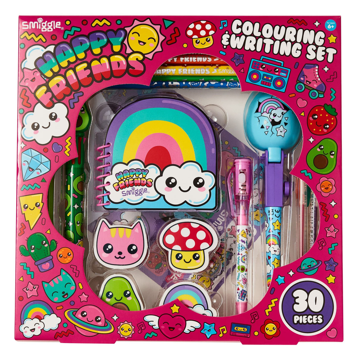 Smiggle - Set de Colorear y Escritura Happy Friends