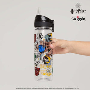 Smiggle - Harry Potter 650ML Botella de agua con pajita sin BPA