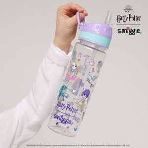 Smiggle - Harry Potter 650ML Botella de agua con pajita sin BPA