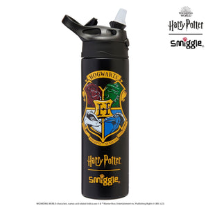 Smiggle - Botella de acero de 520 ML con pajita automática Harry Potter