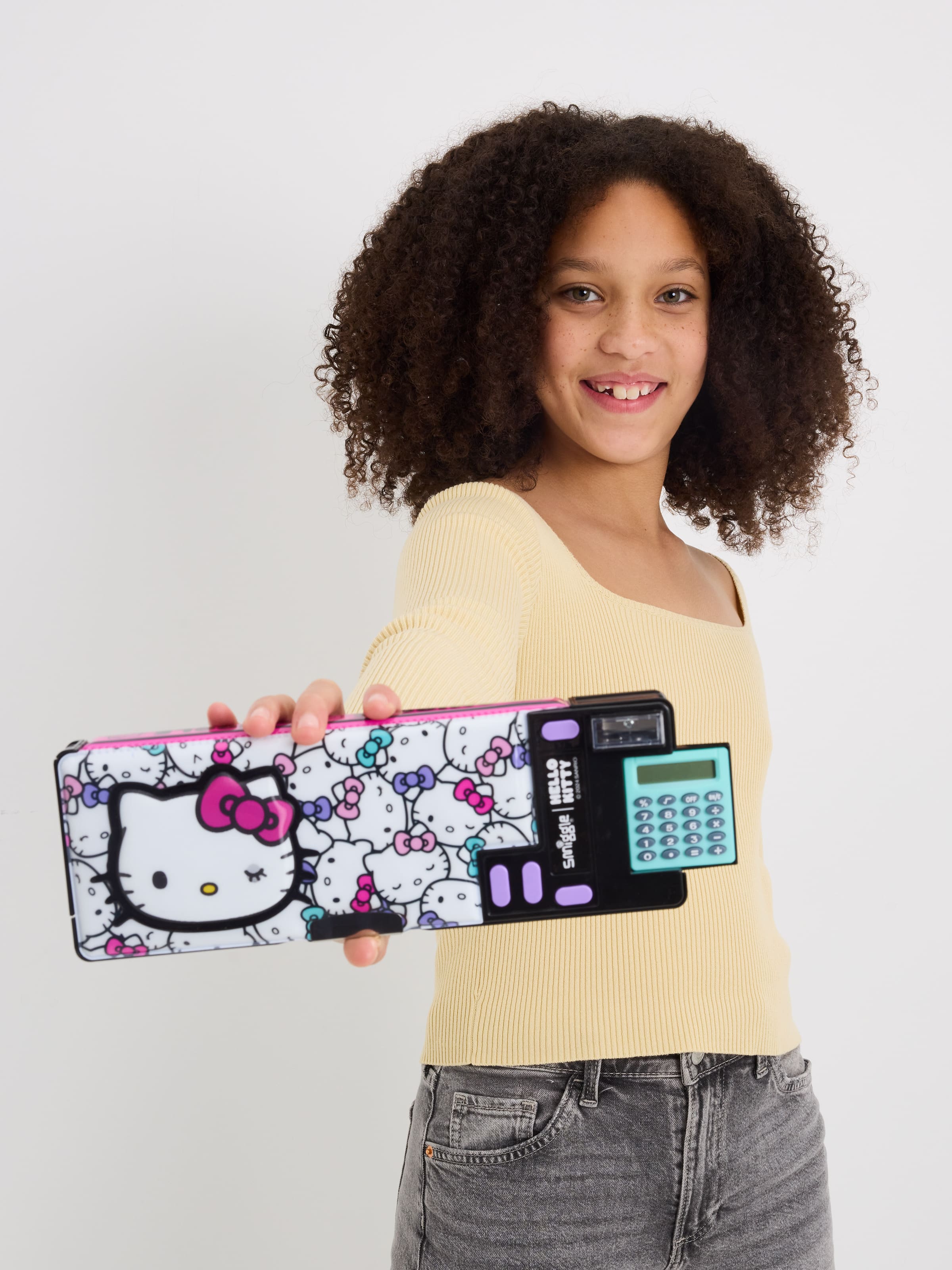 Smiggle - Estuche automático con calculadora Hello Kitty