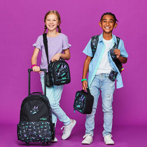 Smiggle - Mochila con ruedas y luz Hey There para la escuela y viajes