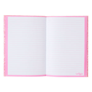 Smiggle - Cuaderno A5 rosa con letras del alfabeto iluminadas