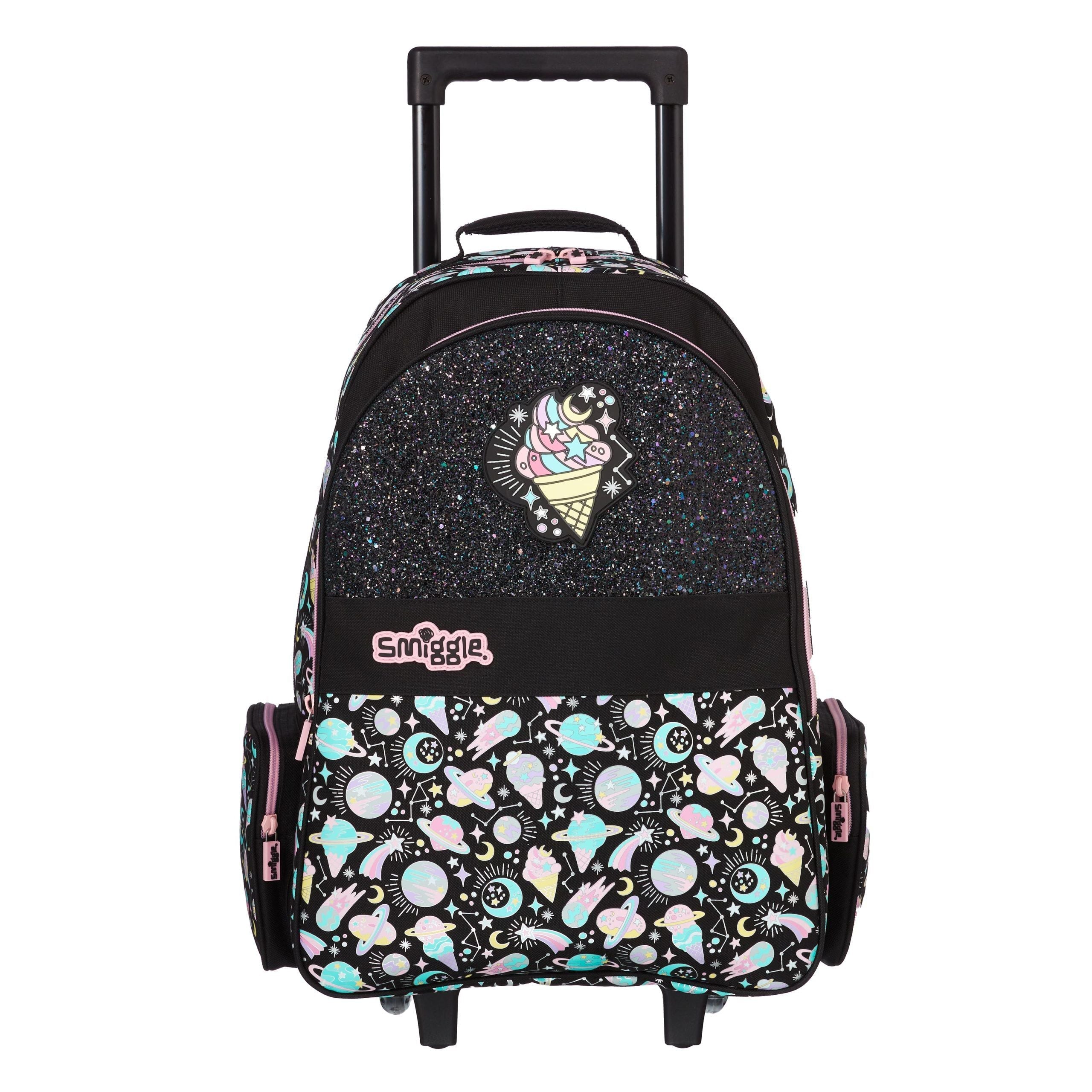 Smiggle - Mochila trolley con ruedas luminosas Beyond