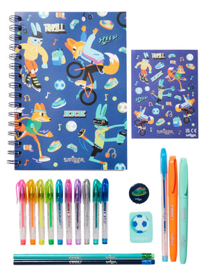Smiggle - Cuaderno A5 perfumado y set de papelería