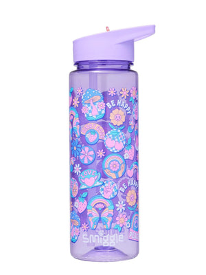 Smiggle - Botella de agua sin BPA de 650 ml con pajita y diseño Limitless