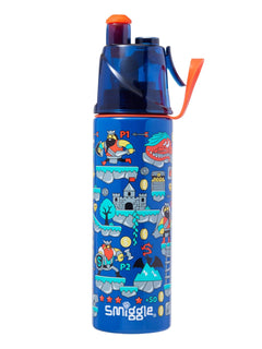 Smiggle - Botella de acero de 500 ml Livin con pulverizador