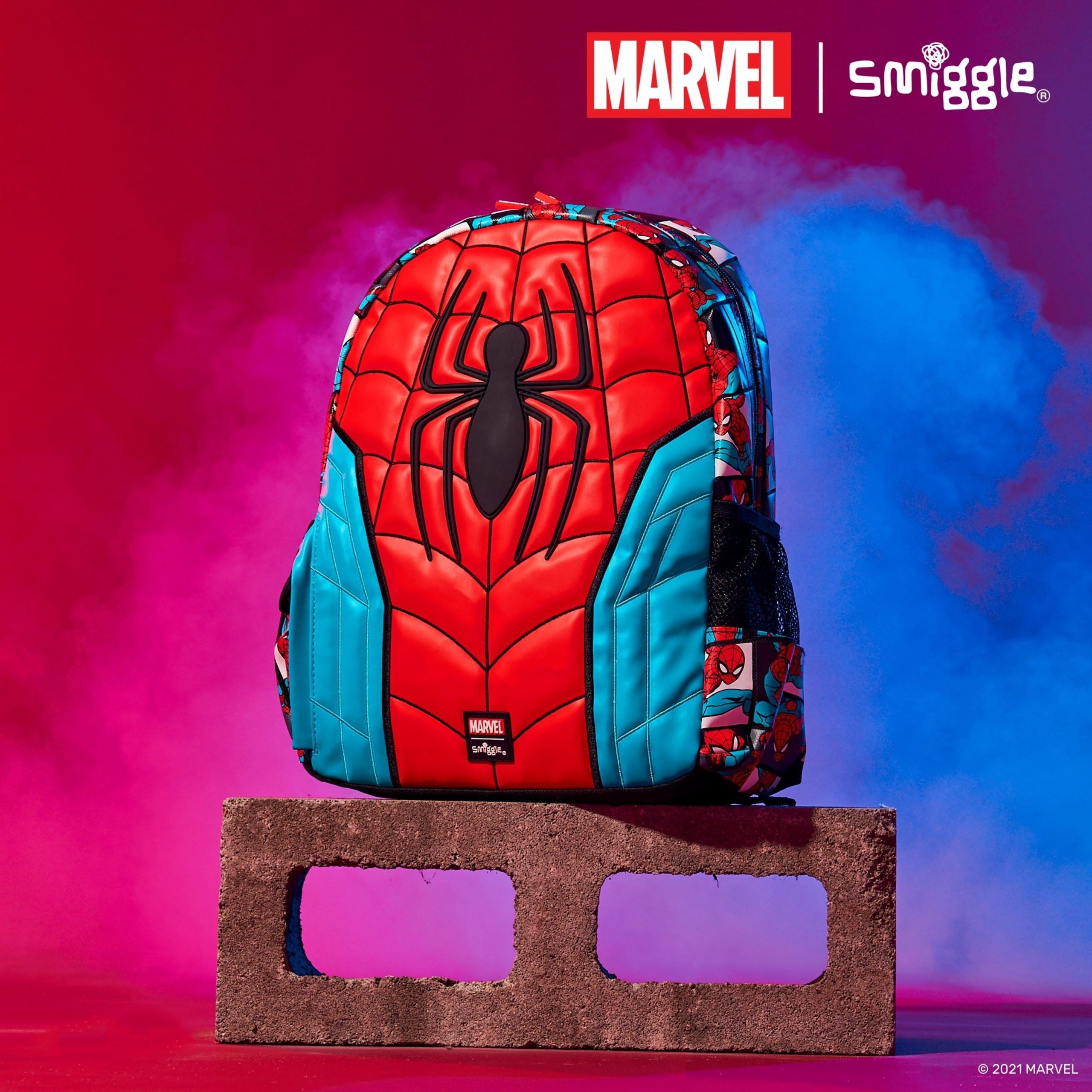 Smiggle - Mochila con capucha de Spider-Man Marvel Junior