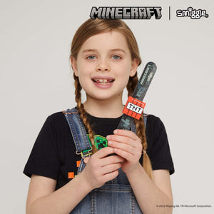 Smiggle - Minecraft Pulsera Slapband con Dijes Intercambiables