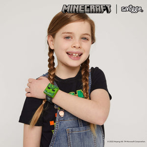 Smiggle - Minecraft Pulsera Slapband con Dijes Intercambiables