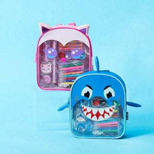 Smiggle - Mochila con Lápices de Colores de Tiburón Azul Dulce para Niños Pequeños
