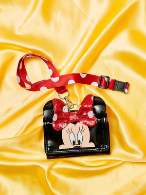 Smiggle - Cartera con cordón y personaje de Minnie Mouse