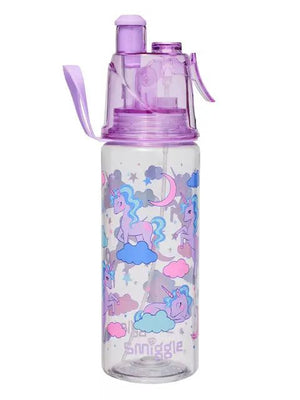 Smiggle - Bidón de agua sin BPA de 560 ml Misty con pulverizador