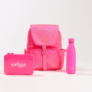 Smiggle - Set de mochila con fiambrera mediana Neon