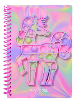 Smiggle - Cuaderno A5 rayado Popit Unicornio Popem
