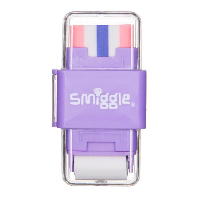 Smiggle - Sacapuntas y goma de borrar enrollable Sharp Again