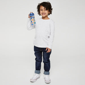 Smiggle - Botella de agua con pajita sin BPA Sky Hi Junior de 440 ml