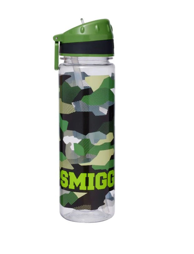 Smiggle - Smiggler Botella de agua sin BPA con pajita de 650 ml