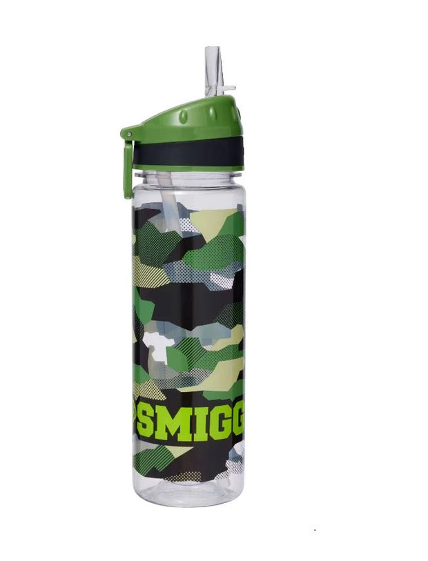 Smiggle - Smiggler Botella de agua sin BPA con pajita de 650 ml
