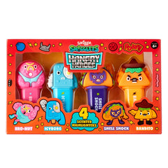 Smiggle - Pack de 4 Rotuladores Fluorescentes Smigglets Hangry Heroes