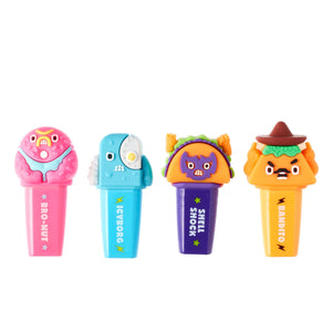 Smiggle - Pack de 4 Rotuladores Fluorescentes Smigglets Hangry Heroes