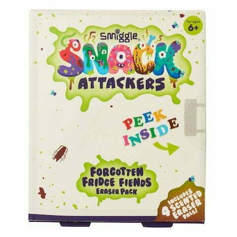Smiggle - Pack de 4 gomas de borrar Snack Attackers