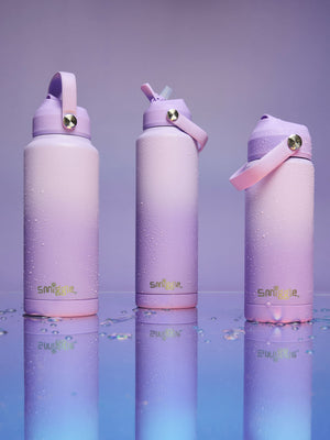 Smiggle - Botella de agua de acero inoxidable aislada Squiggle de 1.2 L