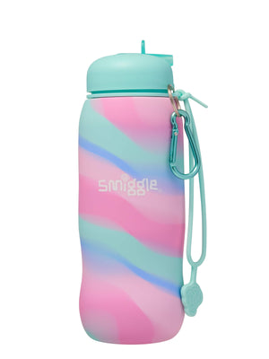 Smiggle - Botella de agua plegable de silicona surrealista sin BPA de 630 ml