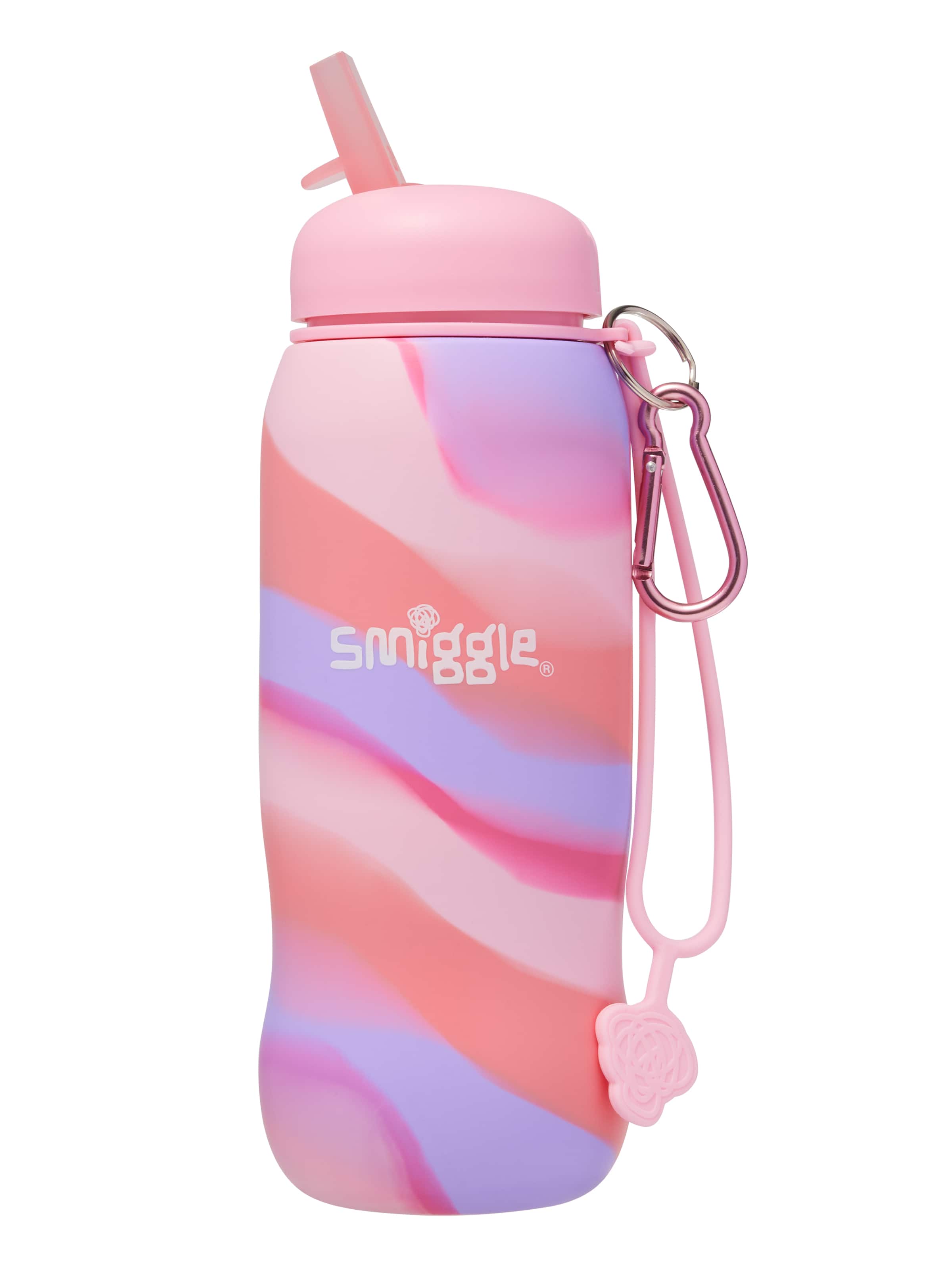 Smiggle - Botella de agua plegable de silicona sin BPA de 630 ml Surreal