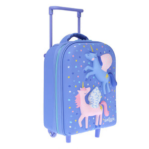 Smiggle - Maleta escolar y de viaje con ruedas, luces de arriba y abajo