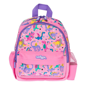 Mochila rosa Smiggle - Up & Down Minik Dinossi de diseño especial