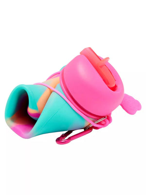 Smiggle - Botella de agua plegable Vivid de 630 ml con pajita