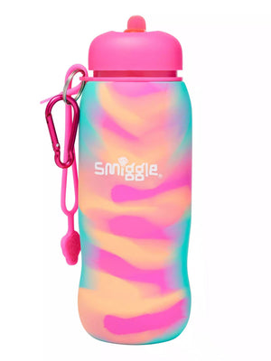 Smiggle - Botella de agua plegable Vivid de 630 ml con pajita
