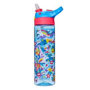 Smiggle - Botella de agua Ziggy con pajita oculta, 630 ml