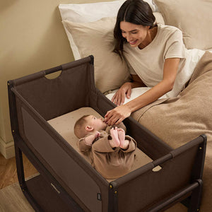 SnuzPod 5 Bedside Crib - Chocolate-Bedside Cribs-Chocolate-Crib | Natural Baby Shower