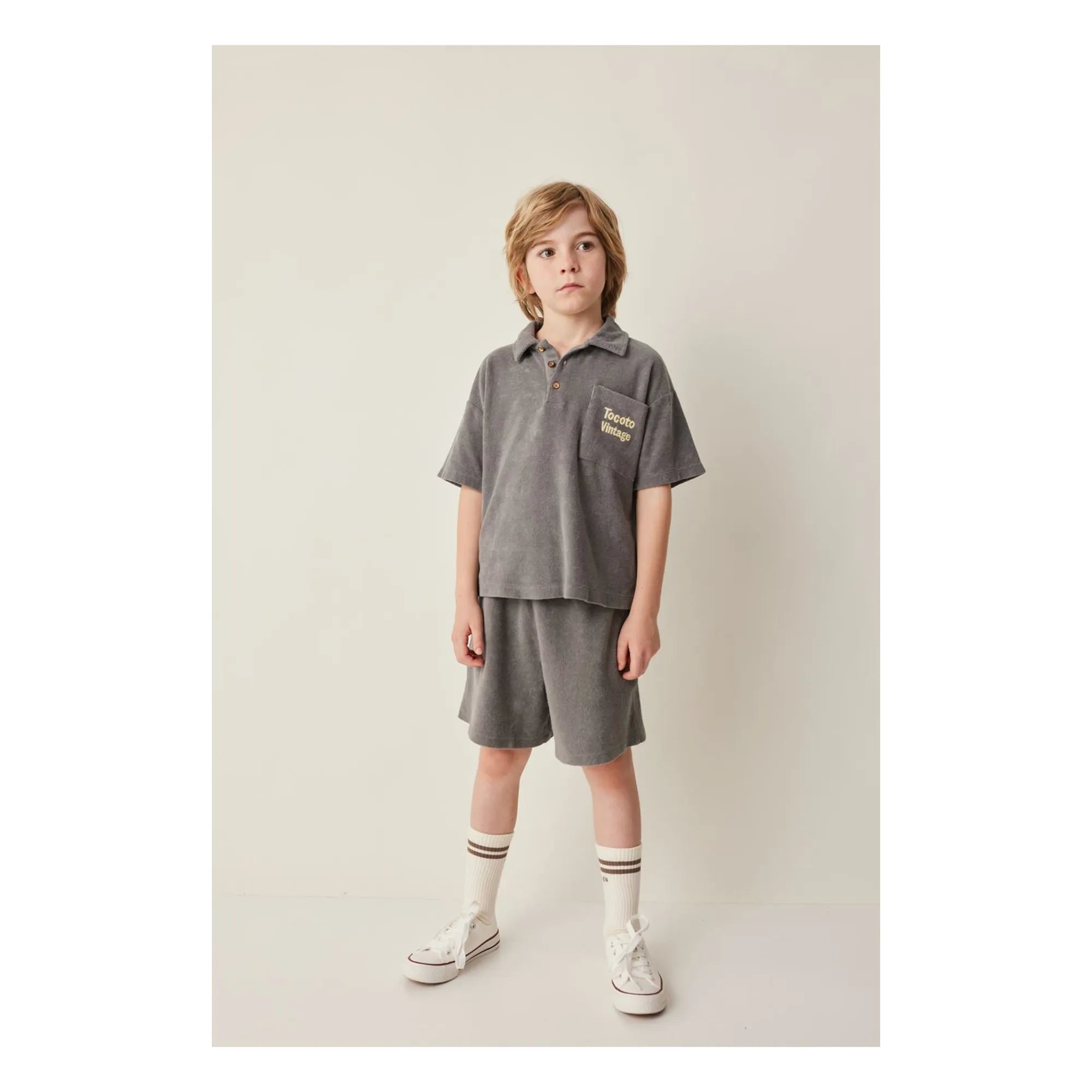Tocoto Vintage - Camiseta de esponja | Gris carbón