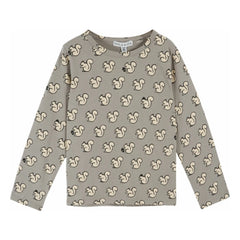 Emile et Ida - Camisetas de algodón orgánico Squirrels | Gris claro