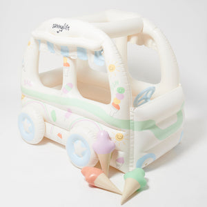 Sunnylife - Set de juego hinchable de heladería para playa y jardín para niños